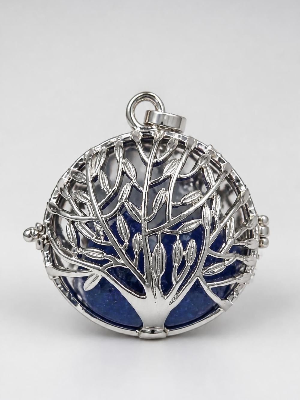 NEW Authentic Atlantic Sea Glass Tree of Life Cage Locket Pendant